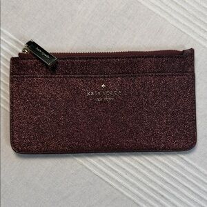 Kate Spade Sparkling Maroon Card Holder